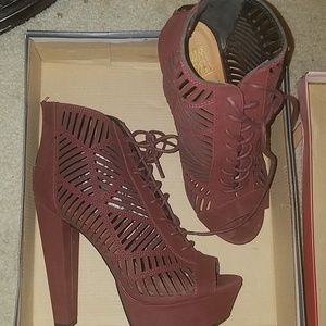 Burgundy 6in heel
